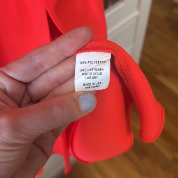 Amanda Uprichard Stanford Dress. Crimson/Bright Red. - Picture 12 of 12